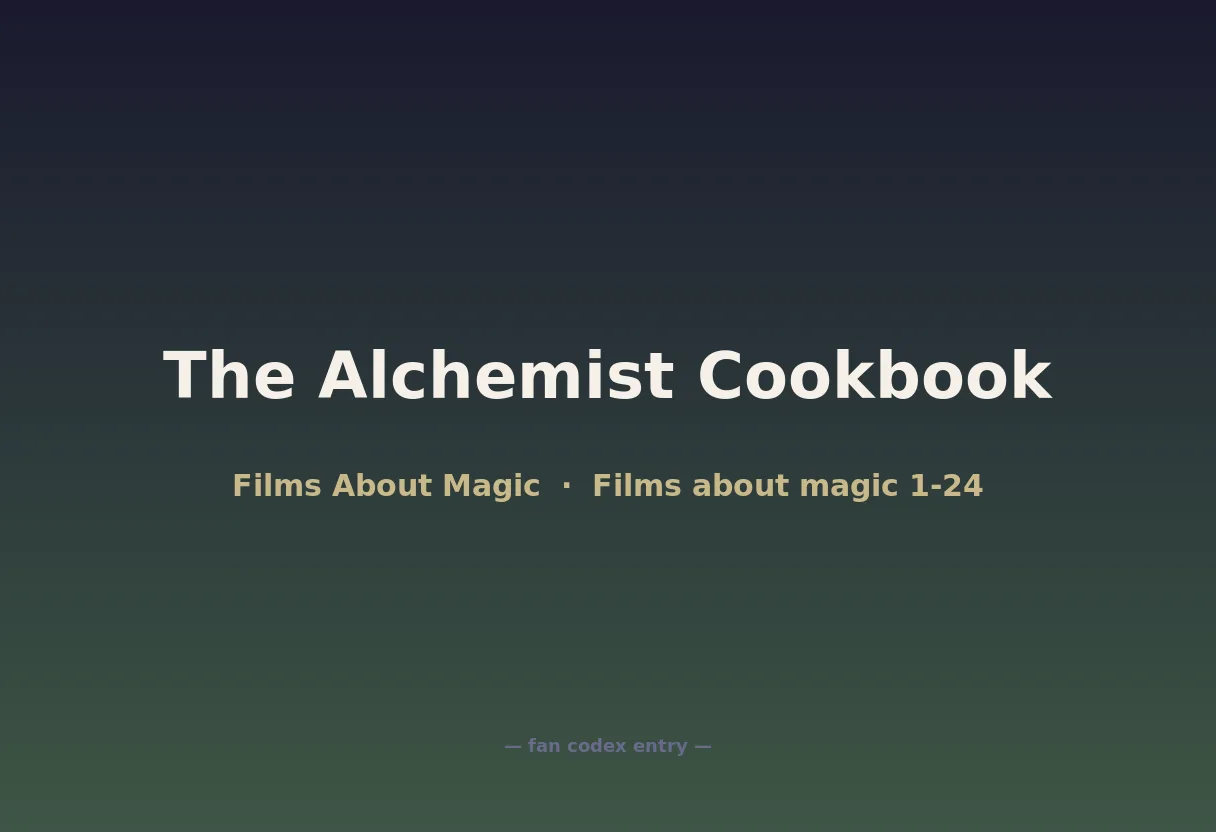 The Alchemist Cookbook